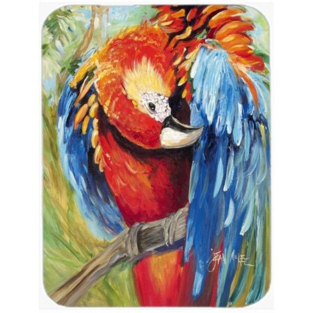 Carolines Treasures Carolines Treasures JMK1144LCB Red Parrot Glass Cutting Board; Large JMK1144LCB